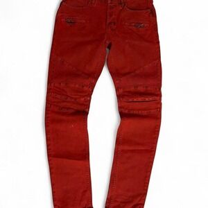 Hudson Red denim biker jeans with a‎ streetwear vibe WOMEN SIZE 16